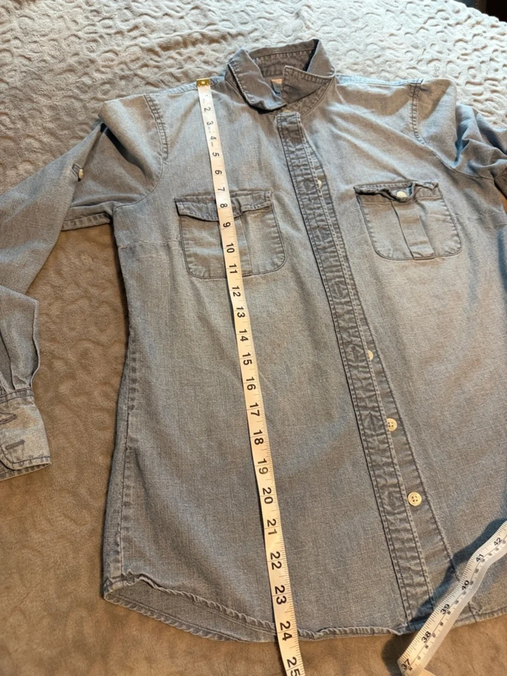J. Crew Light Blue Denim Button-Down Shirt